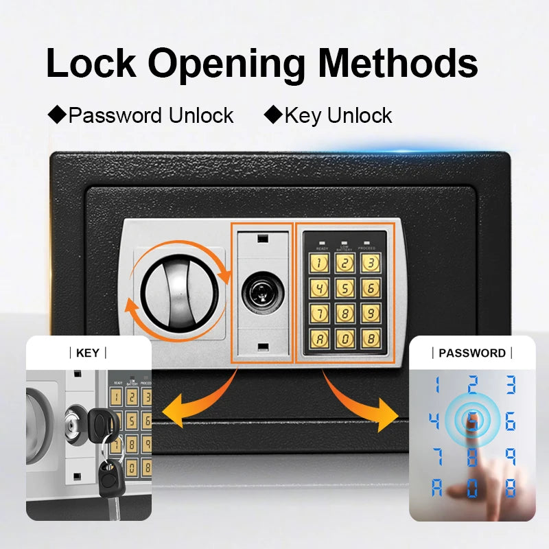 Electronic password Security Box, college dorm saferroomhome,safe,storage,box office savings, safes Mechanical safe box for money key lockbox safebox ——No batteries were provided