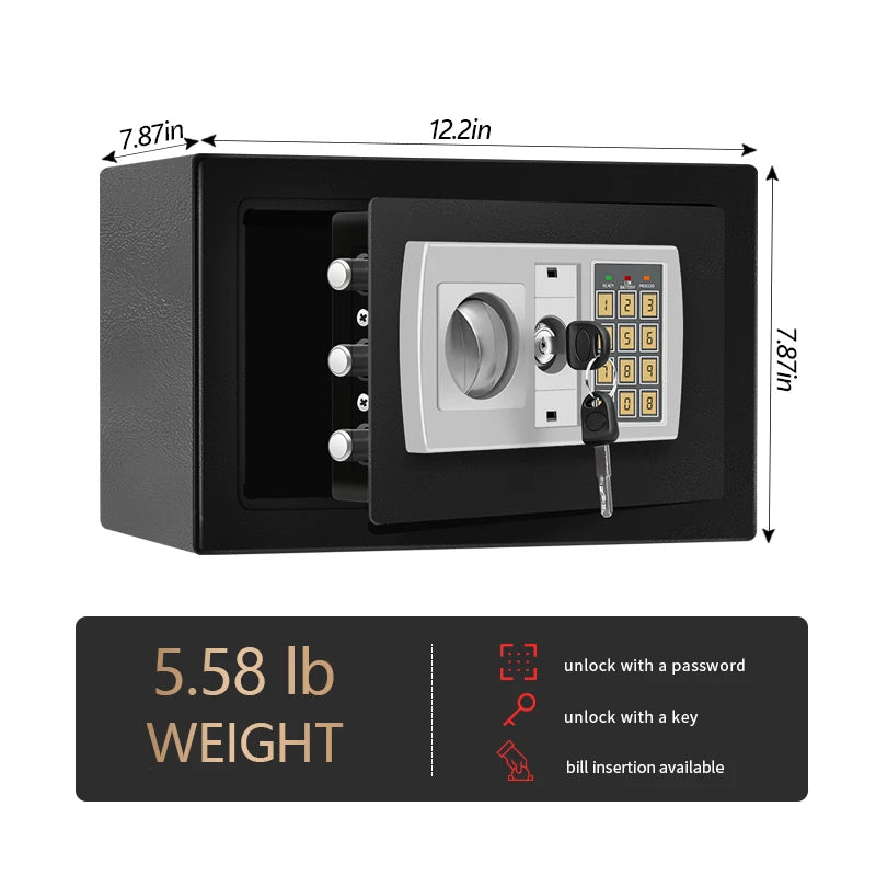 Electronic password Security Box, college dorm saferroomhome,safe,storage,box office savings, safes Mechanical safe box for money key lockbox safebox ——No batteries were provided